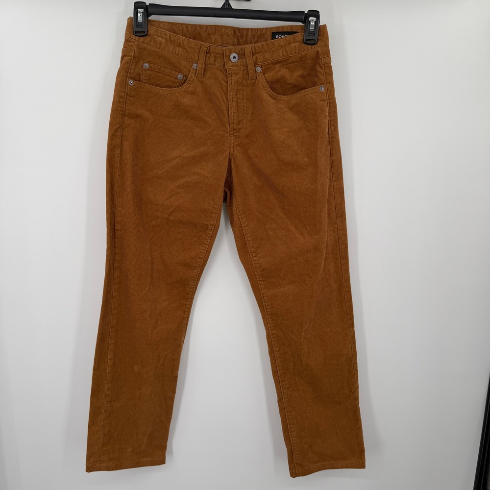 Bonobos Mens Corduroy Five Pocket Pants Saddle Brown Slim Fit 31x29